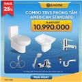 Combo trọn bộ TBVS phòng tắm AMERICAN STANDARD